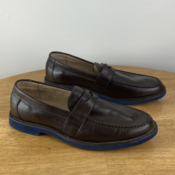 Joseph Abboud Mens Brown Leather Casual Dress Loafers Size 8.5M main image 4